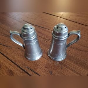 Silver salt and pepper shakers vintage salt and pepper shakers tableware